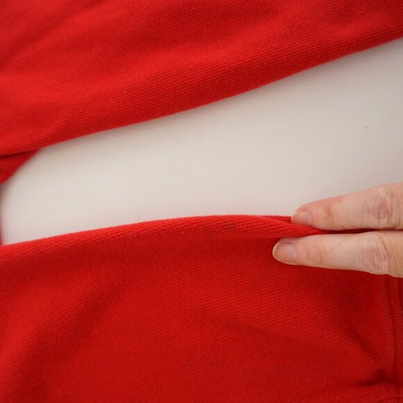 Vintage Athletic Works Red 100% Cotton Long Sleeve Lightweight Sweater Large - Picture 11 of 13